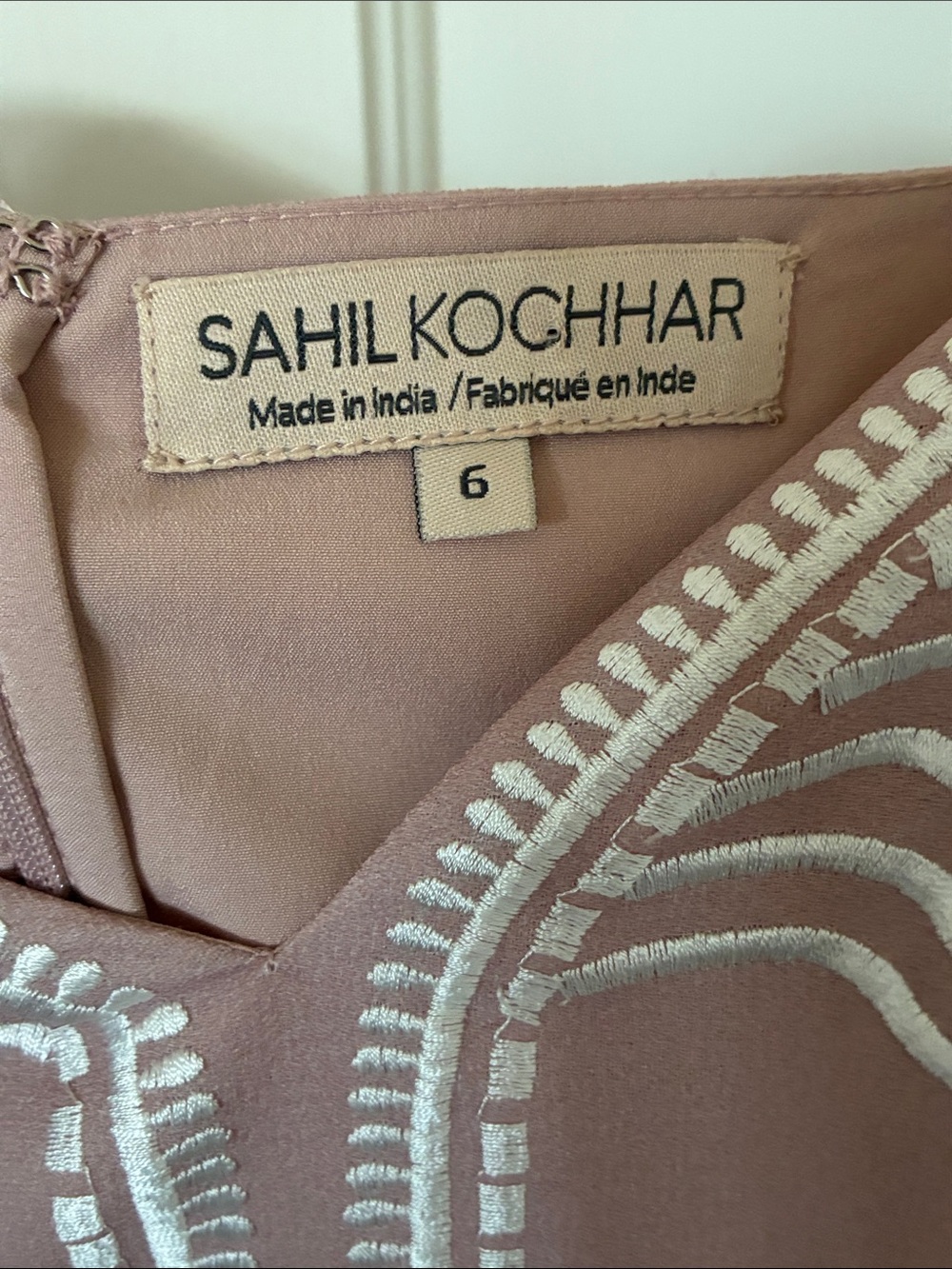 Sahil Kochhar for Anthropologie Mauve Pink Floral Tiered Midi Dress - Picture 4 of 4